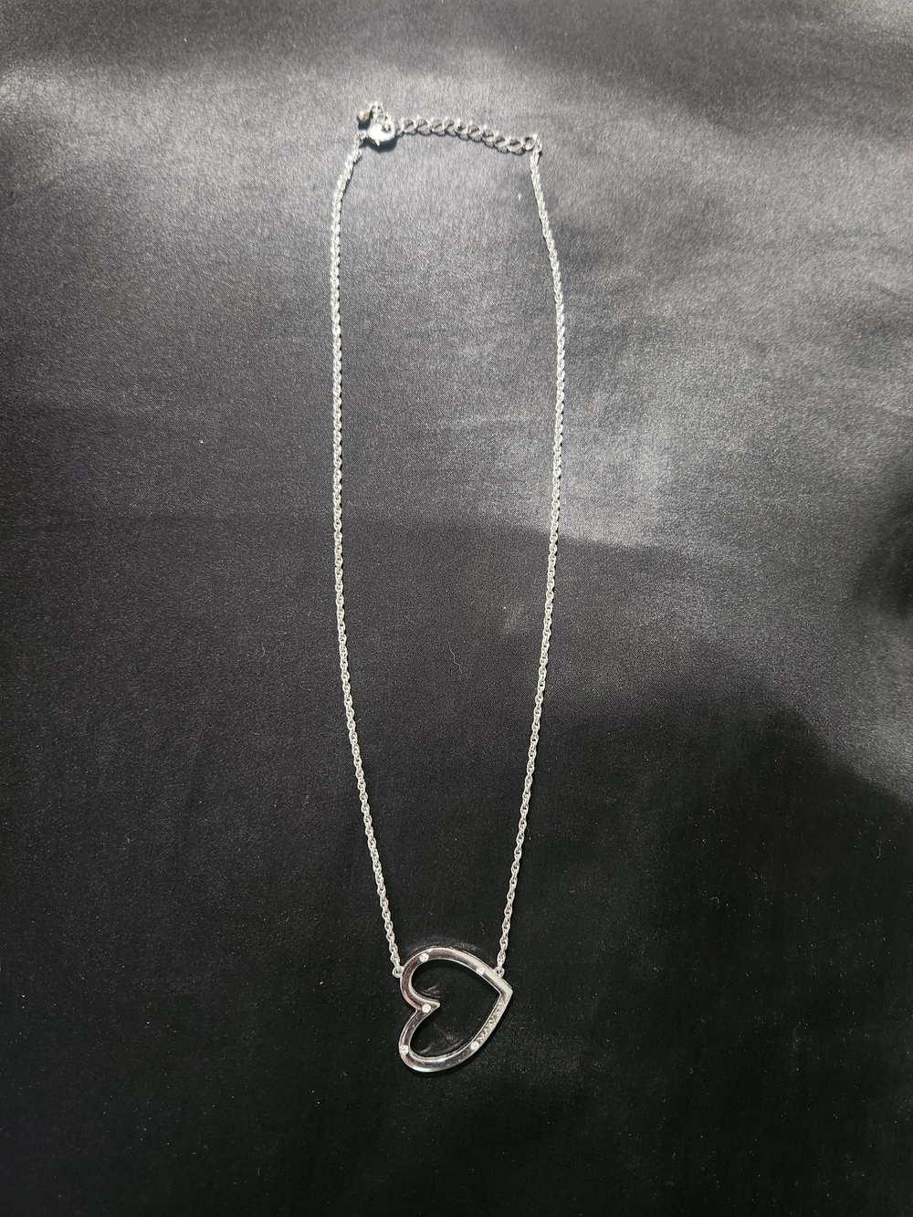 Mary Kay Silver Open Heart Necklace